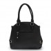 Satchel Bag w/ 2 Front Zipper Pockets - Black - BG-DH077BK